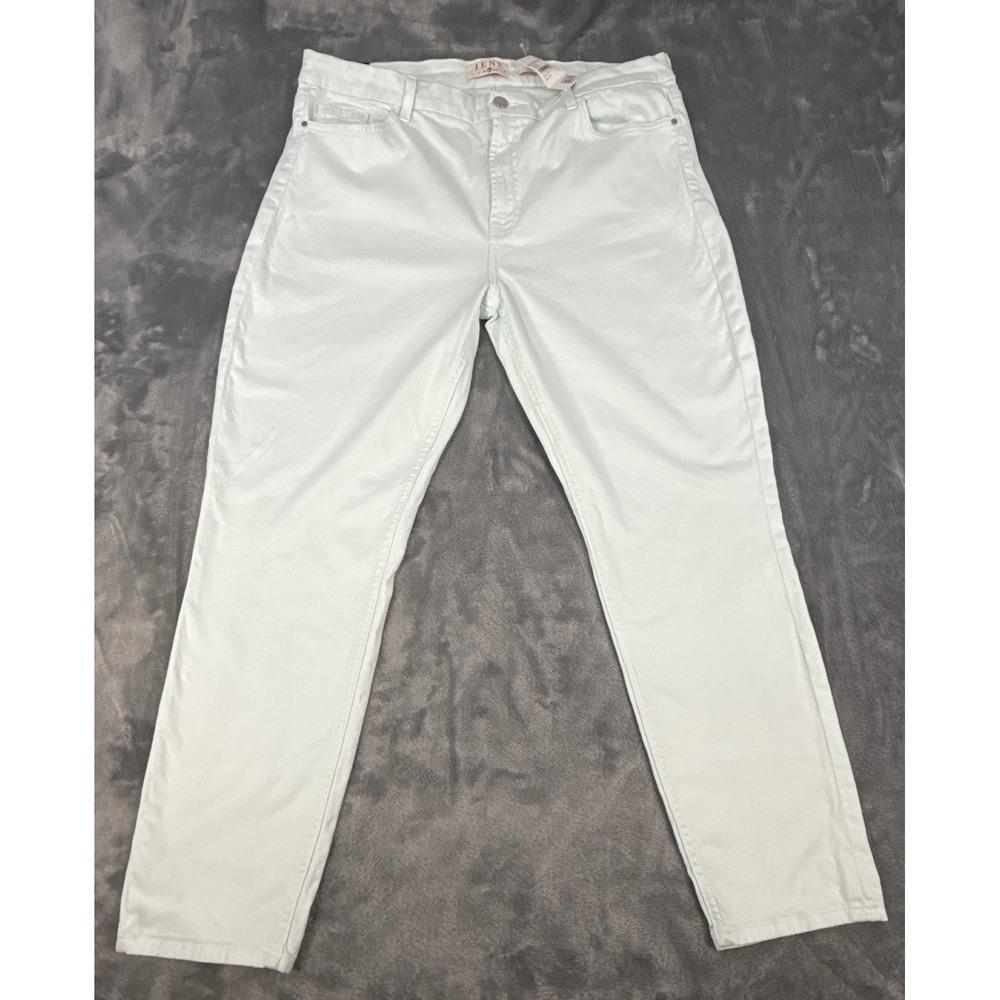 Jen7 by 7 For All Mankind Ankle Skinny Jeans Pastel Mint Green Size 18‎ NWT